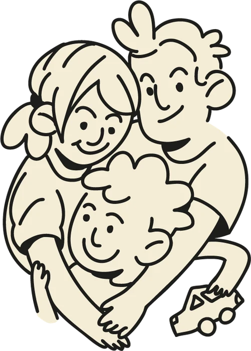 Ilustração clubkids: família